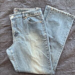 Like Mew Bandalino Blue Straight Leg Jeans with Faded Finish